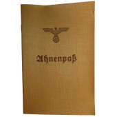 Ahnenpaß, pasaporte ancestral en blanco, expedición del III Reich